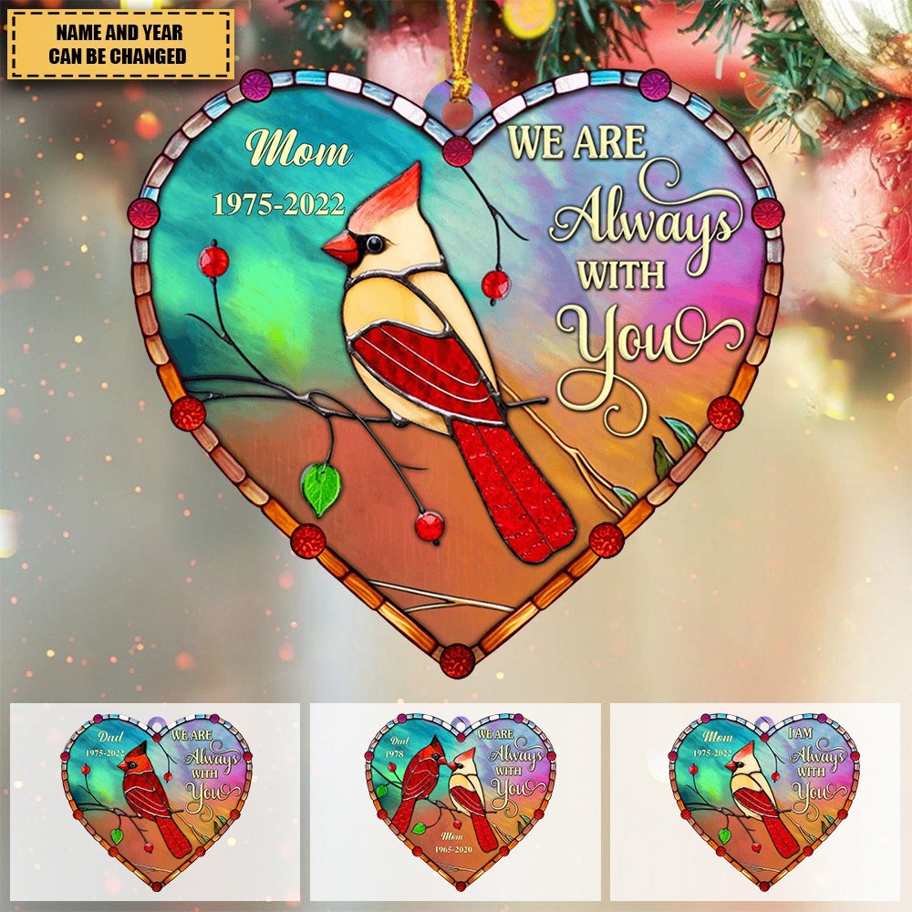 Personalized Memorial Gift I'm Always With You Heart Acrylic Ornament - Image 2