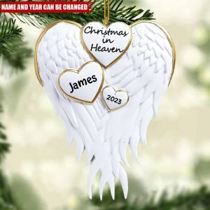 Personalized Handwritten Christmas In Heaven Memorial Ornament