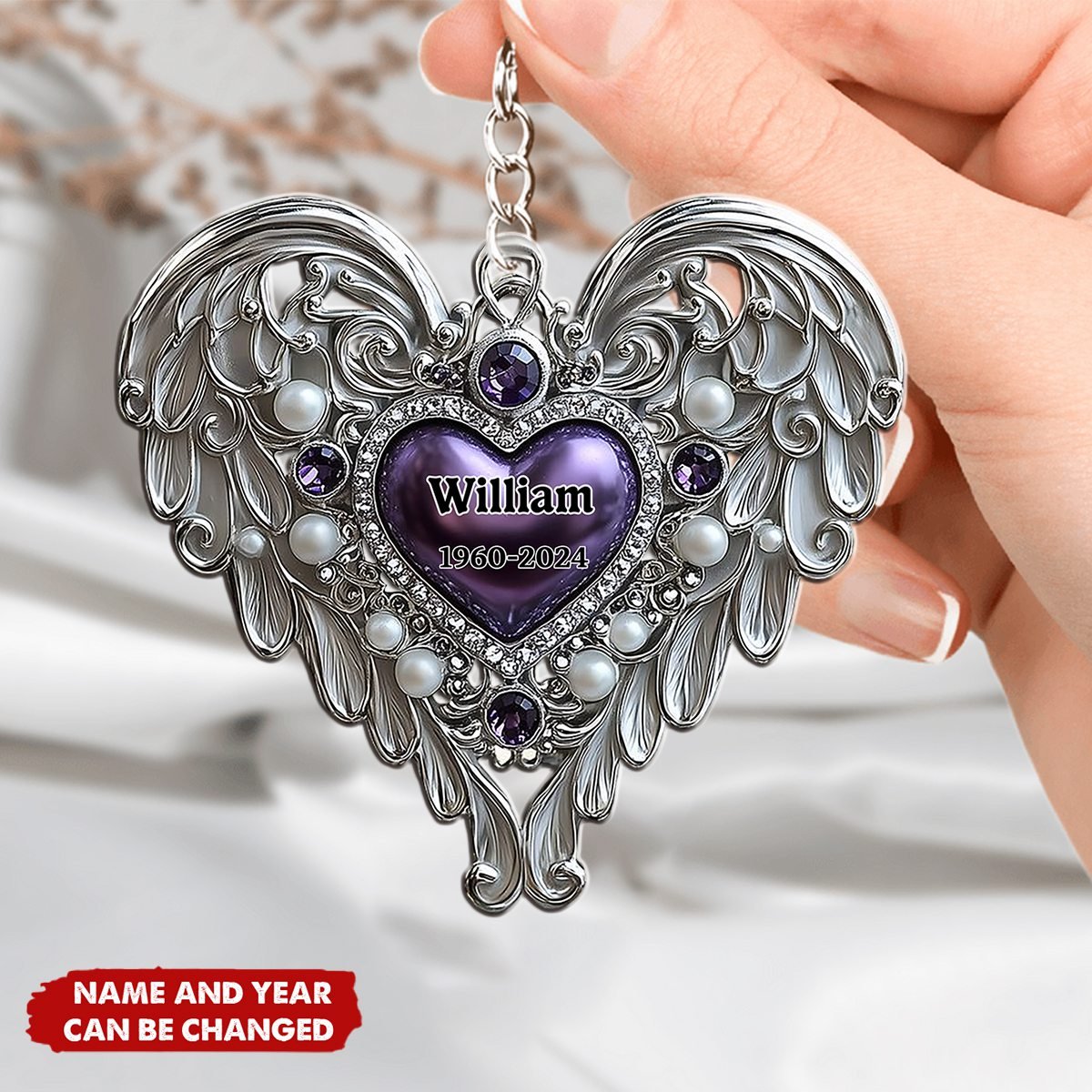 I'm Always With You - Personalized Memorial Keychain - Image 2