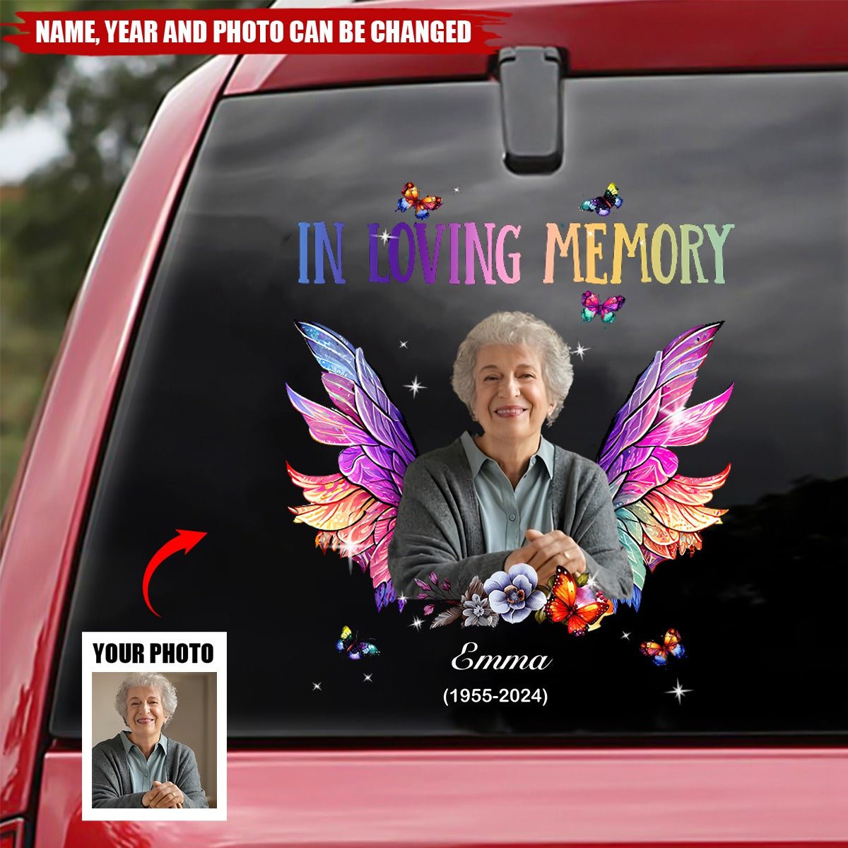In Loving Memory - Personalized Memorial Decal - Image 2