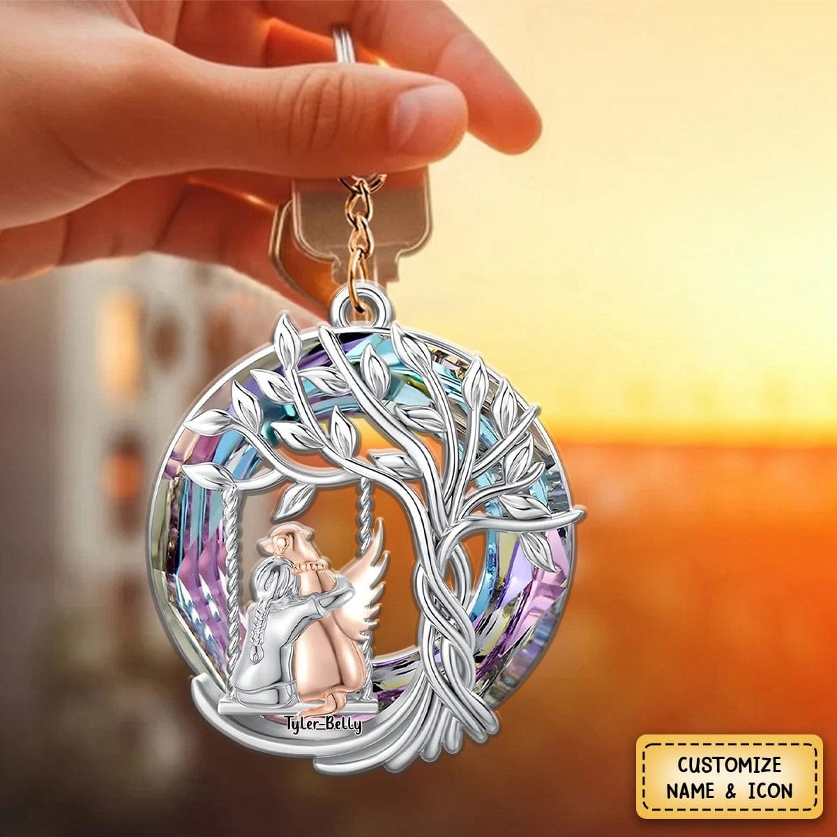 Memorial Gift Idea For Dog/ Cat Owner - Personalized Acrylic Keychain - Image 3