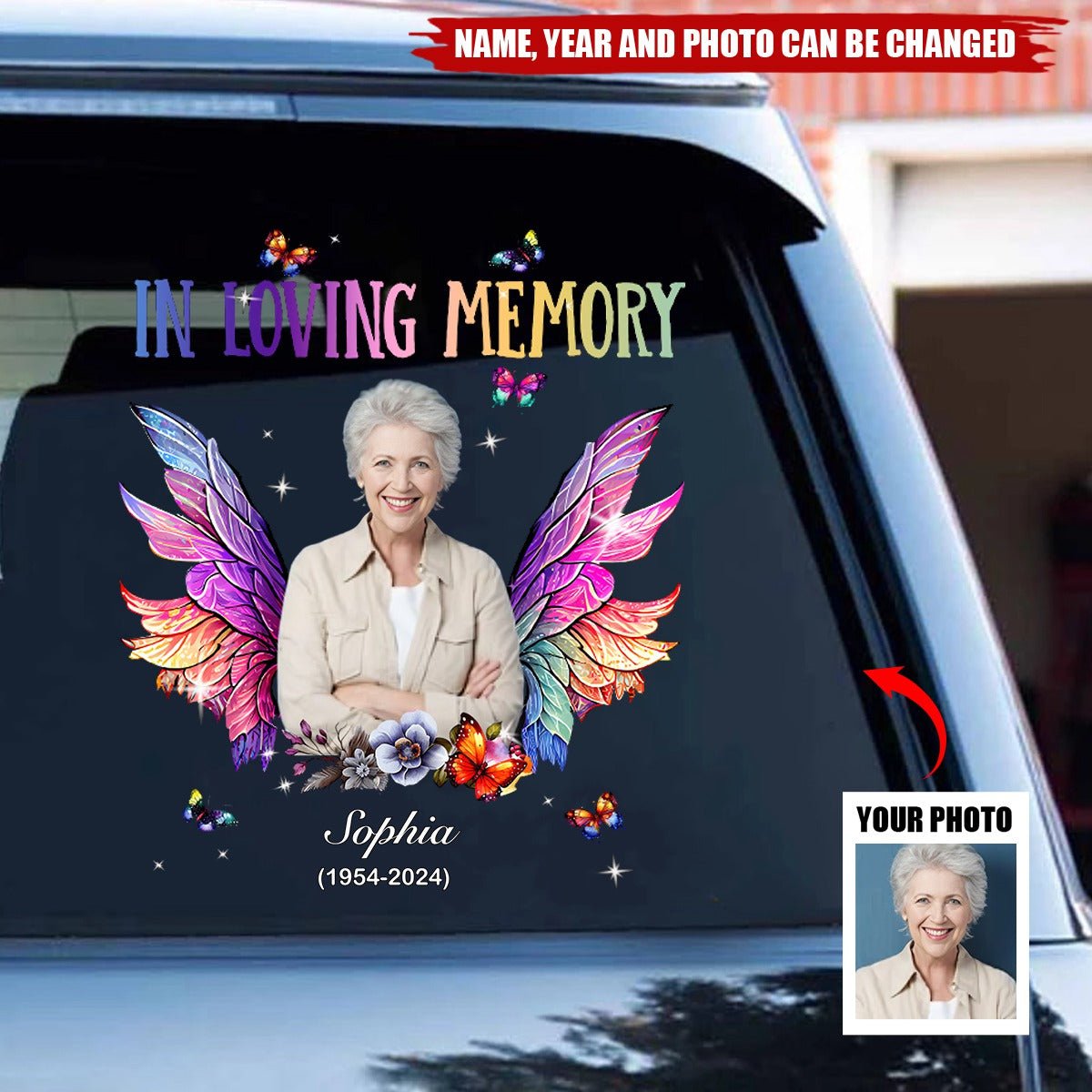 In Loving Memory - Personalized Memorial Decal - Image 3