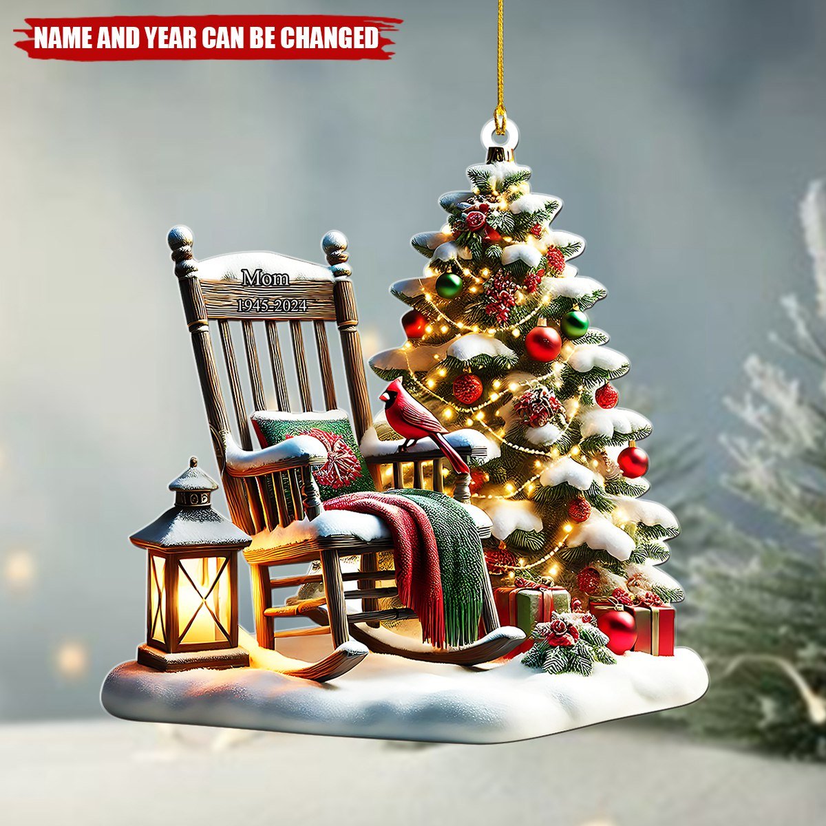 Christmas In Heaven - Personalized Memorial Ornament - Image 3