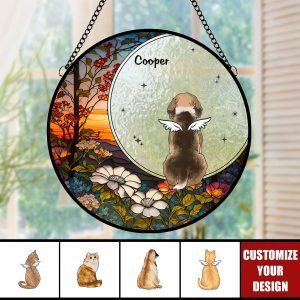 Forever In My Heart - Memorial Personalized Stained Glass Window Ornament