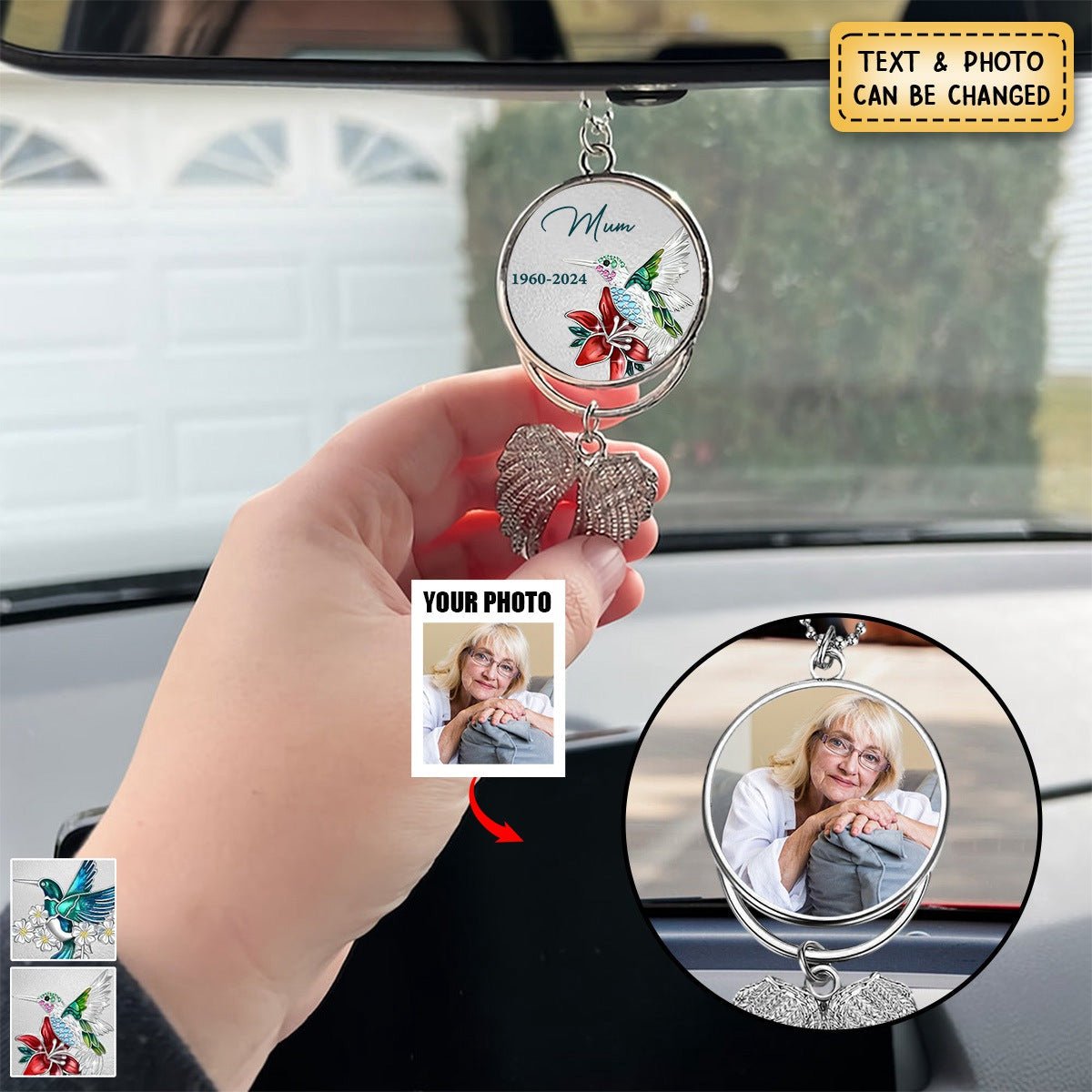 Forever In My Heart - Personalized Memorial Wings Ornament - Image 3