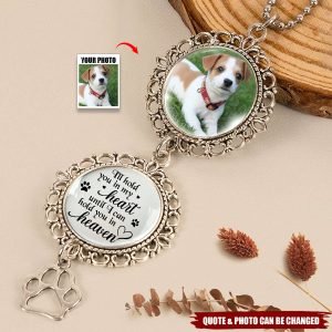Custom Personalized Dog Memorial Car Hanging Ornament With Charm - Upload Photo - A Piece Of My Heart Lives In Heaven