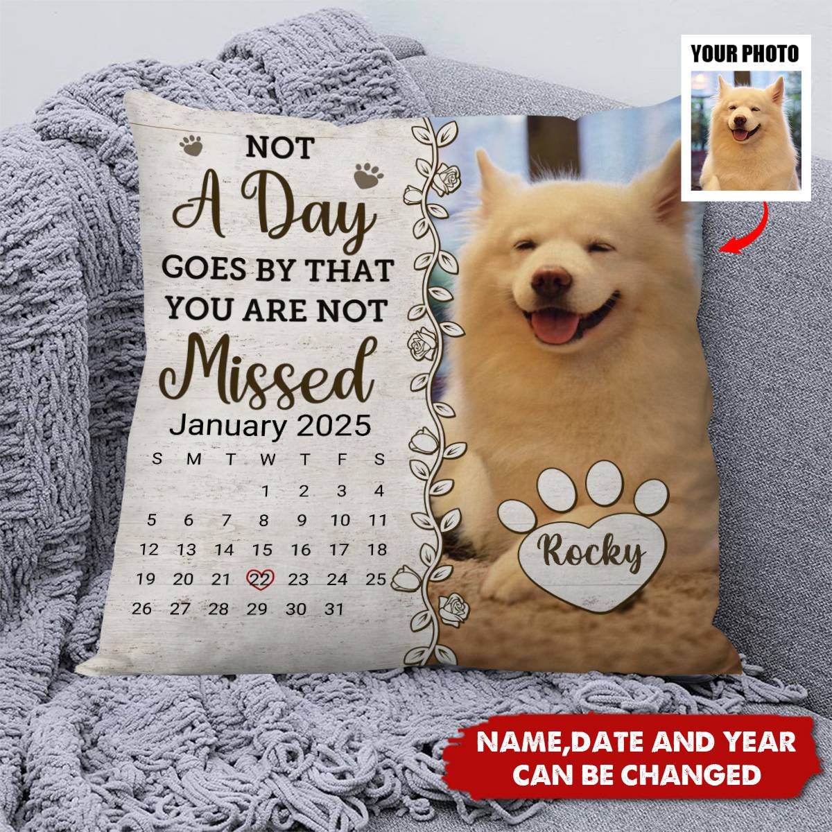 Custom Photo A Thoughtful Gift To Celebrate The Life Of A Furry Friend - Memorial Personalized Pillow - Gift For Pet Lovers - Image 2