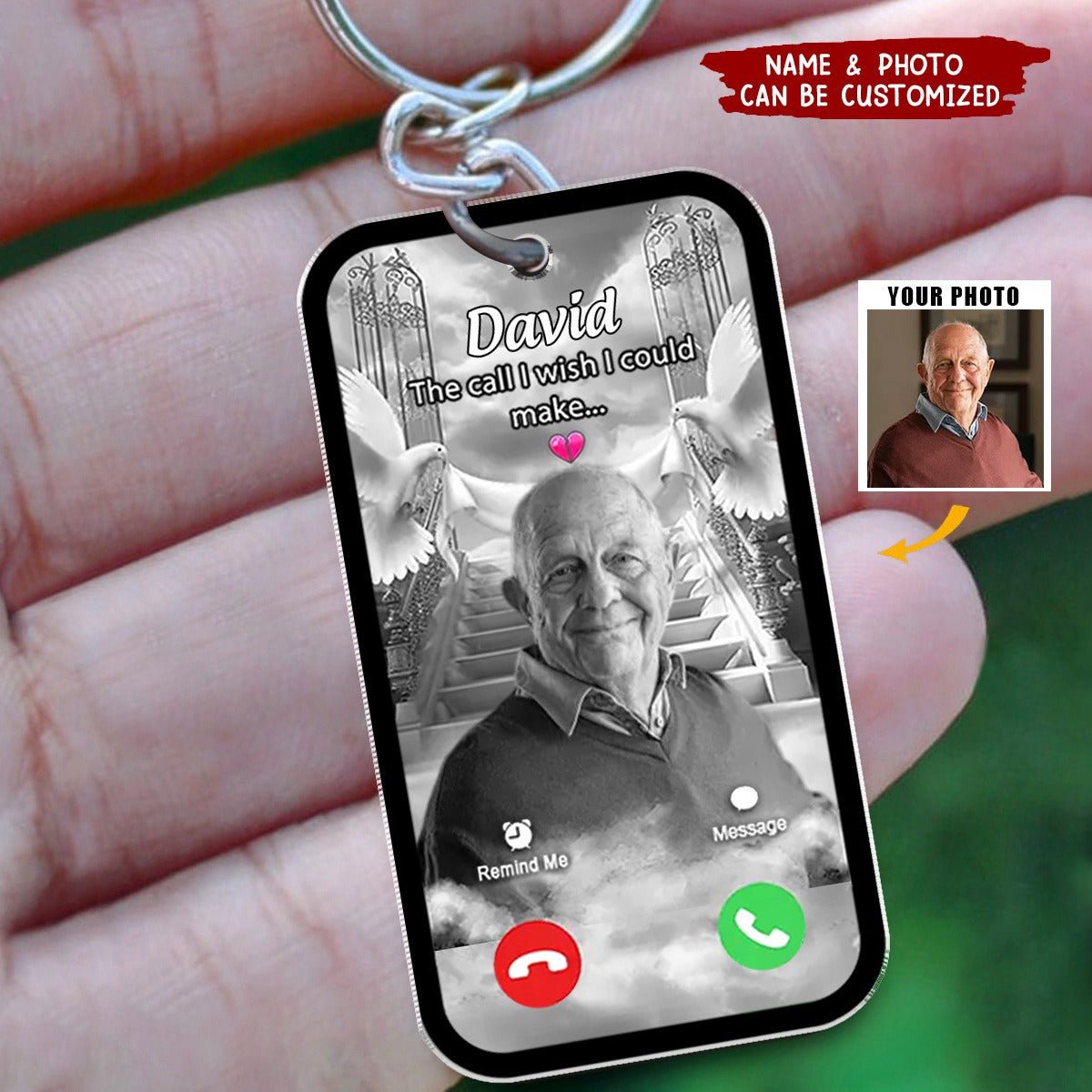 The Call I Wish I Could Take - Personalized Keychain - Memorial Gift For Family, Family Members - Image 2