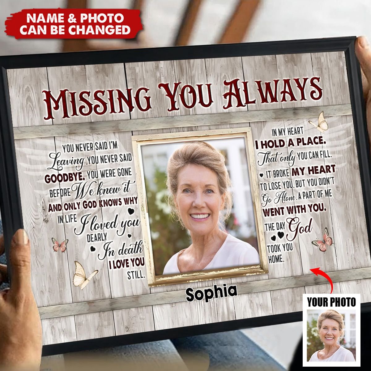 Personalized Memorial Gift For Loss Of Loved Ones Poster - Image 2
