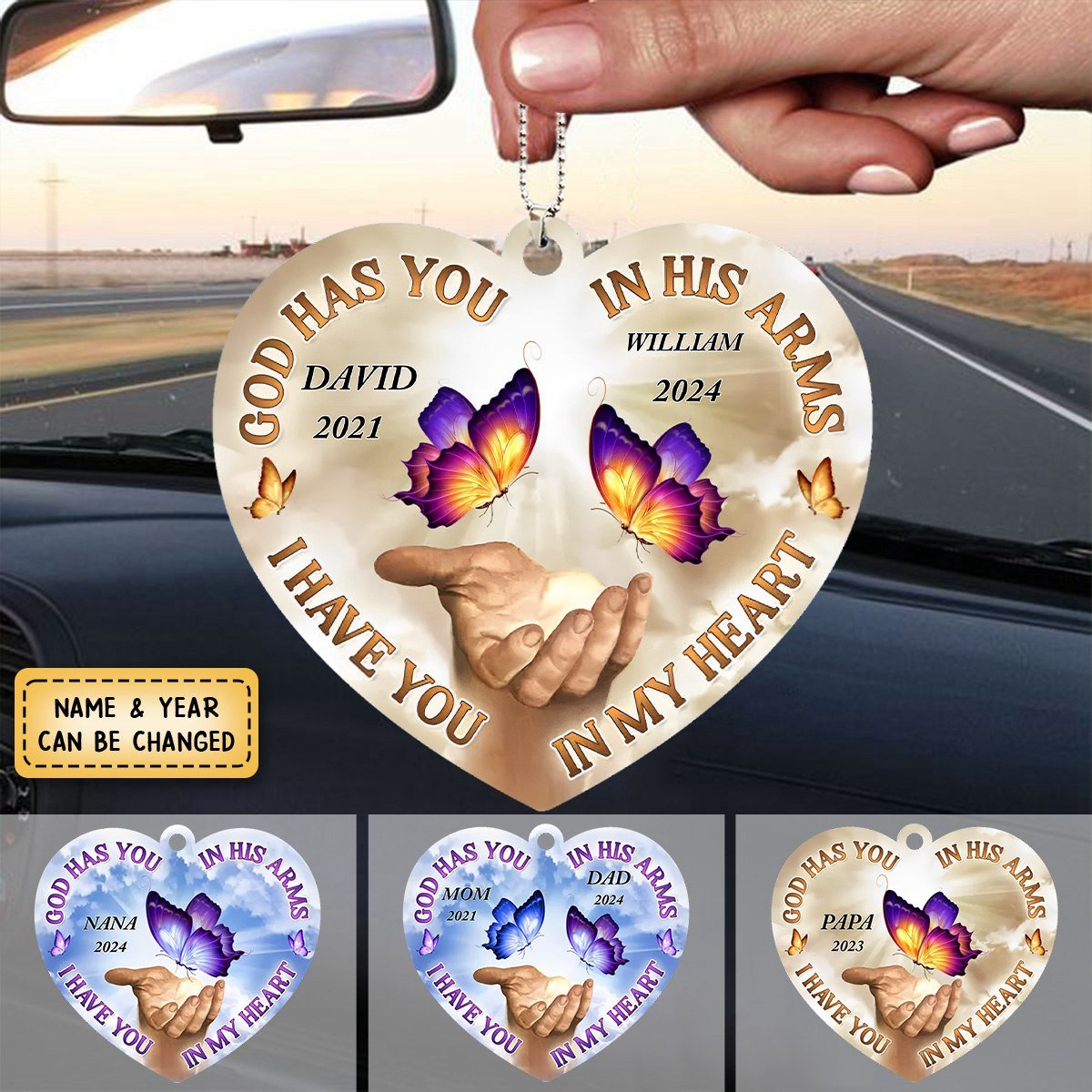 We Only Part To Meet Again - Memorial Personalized Custom Shaped Acrylic Ornament - Sympathy Gift For Family Members - Image 2