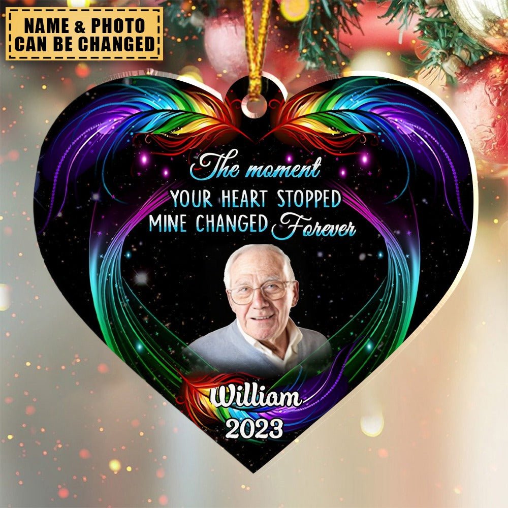 Gift For The Best Of You - Butterfly Feather Pattern Memorial Ornament