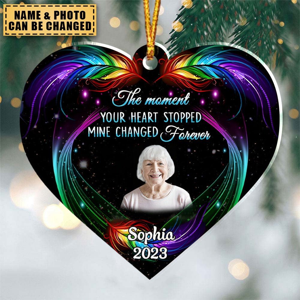 Gift For The Best Of You - Butterfly Feather Pattern Memorial Ornament - Image 2