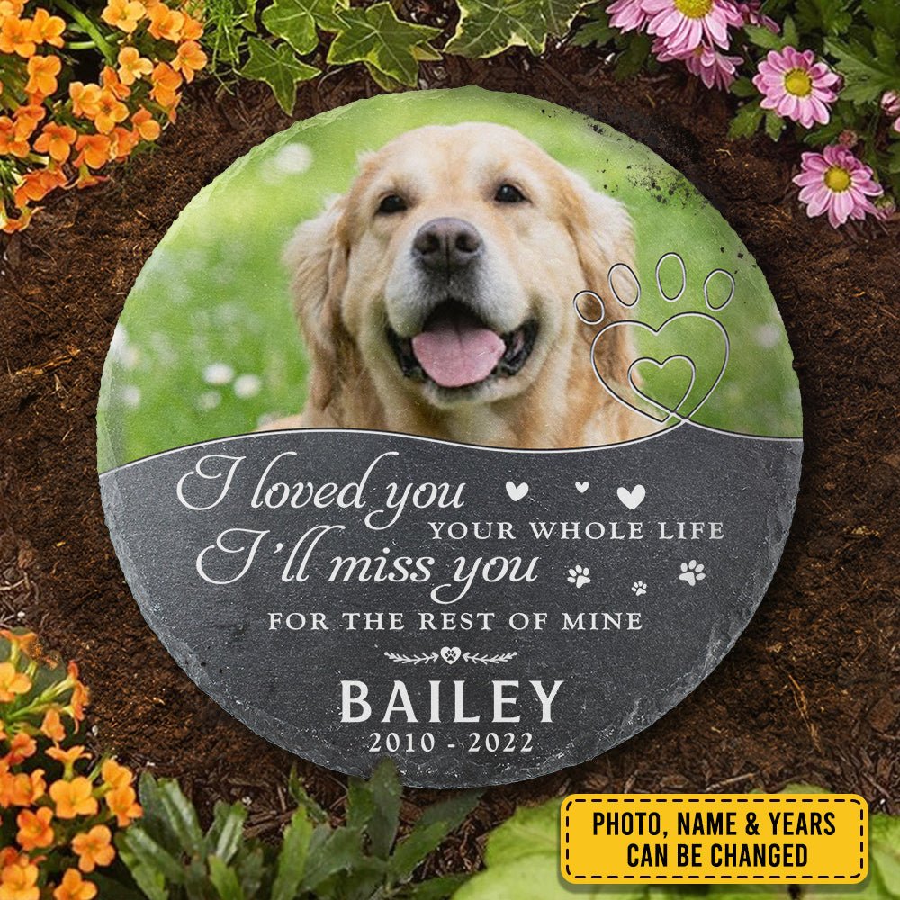 I Loved You Your Whole Life - Personalized Memorial Stone, Pet Grave Marker - Upload Image, Memorial Gift, Sympathy Gift - Image 3