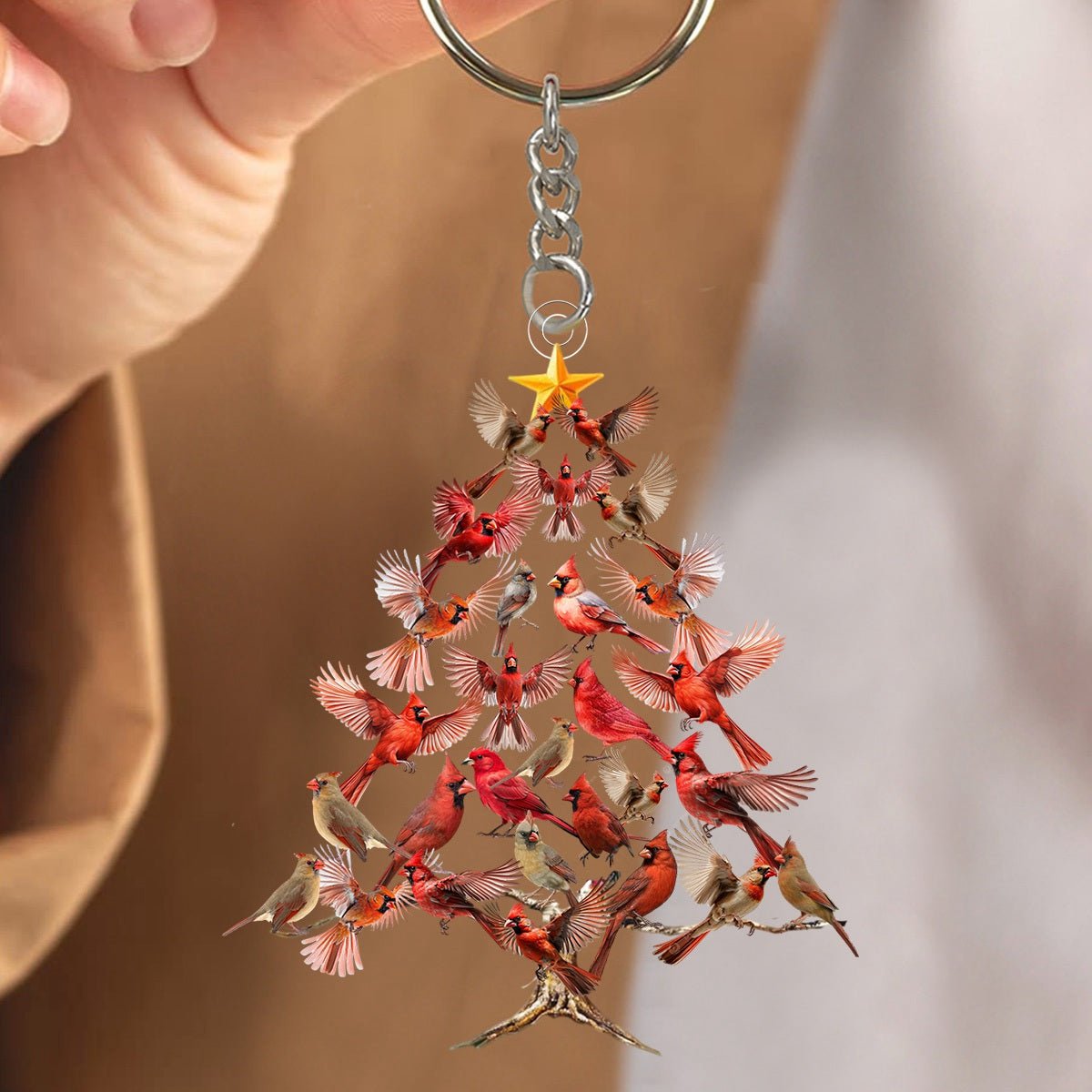 Cardinal Acrylic Keychain - Perfect Gift For Cardinal Lovers - Image 2