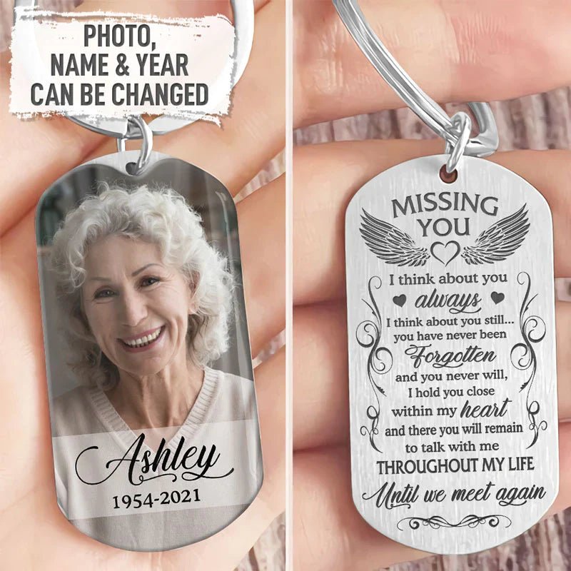 Until We Meet Again, Personalized Keychain, Memorial Gifts, Custom Photo - Image 2